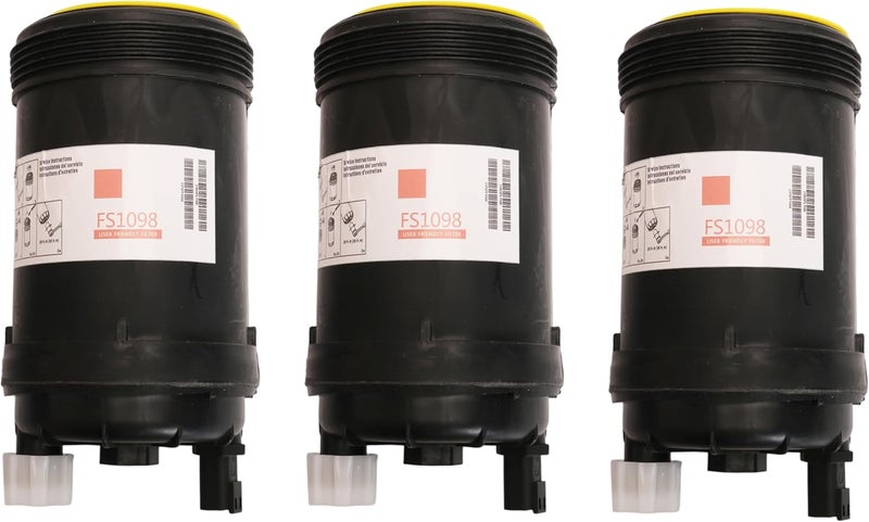 Riyhch 3 PCS *FS1098 Water Separator/Fuel Filterwith PCV Valve–For Cummins B6.7 ISB6.7/QSB6.7 ISL8.9 L9 Series Engines, For W100CFI W120CFI W130CFI#Replaces 5319680 5308722 FH21462 - Image 1